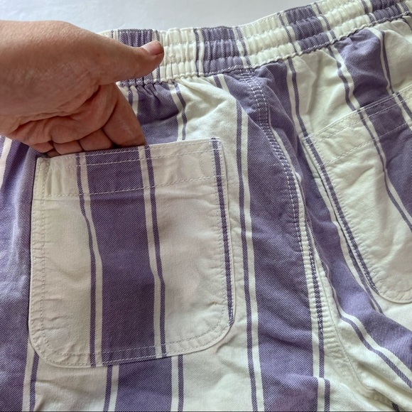 NWT American Eagle Outfitters Purple Stripe Cotton Drawstring Shortie Shorts XS - Picture 7 of 11